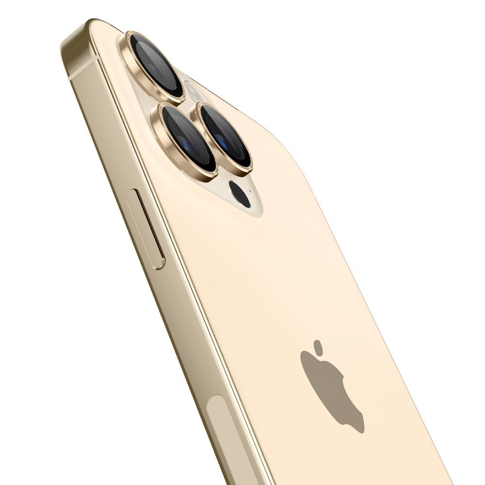 Spigen Glass EZ Fit Optik Pro 2 Pack, gold - iPhone 14 Pro/iPhone 14 Pro Max (3)
