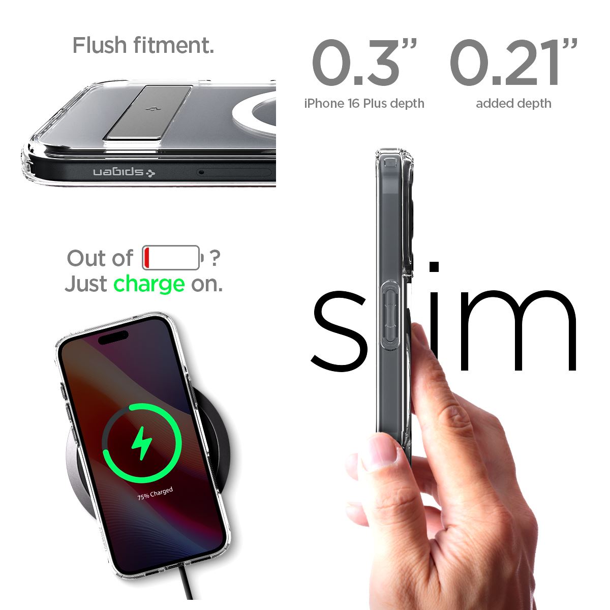 Spigen Ultra Hybrid S MagSafe, crystal clear - iPhone 16 Plus (15)