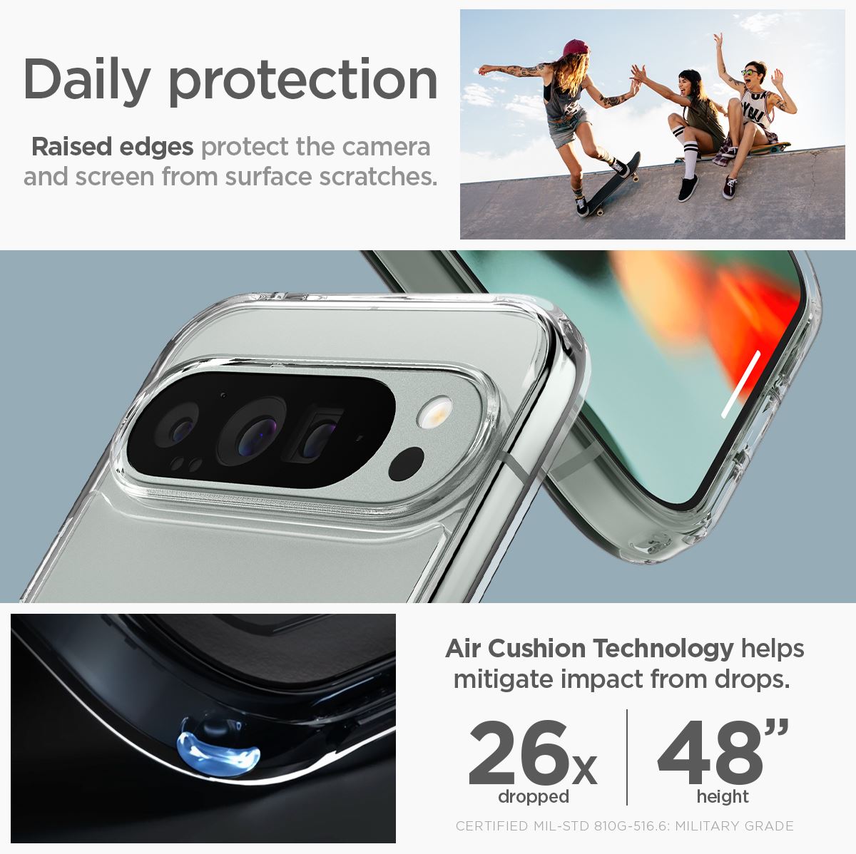 Spigen Ultra Hybrid, crystal clear - Google Pixel 9 Pro XL (7)