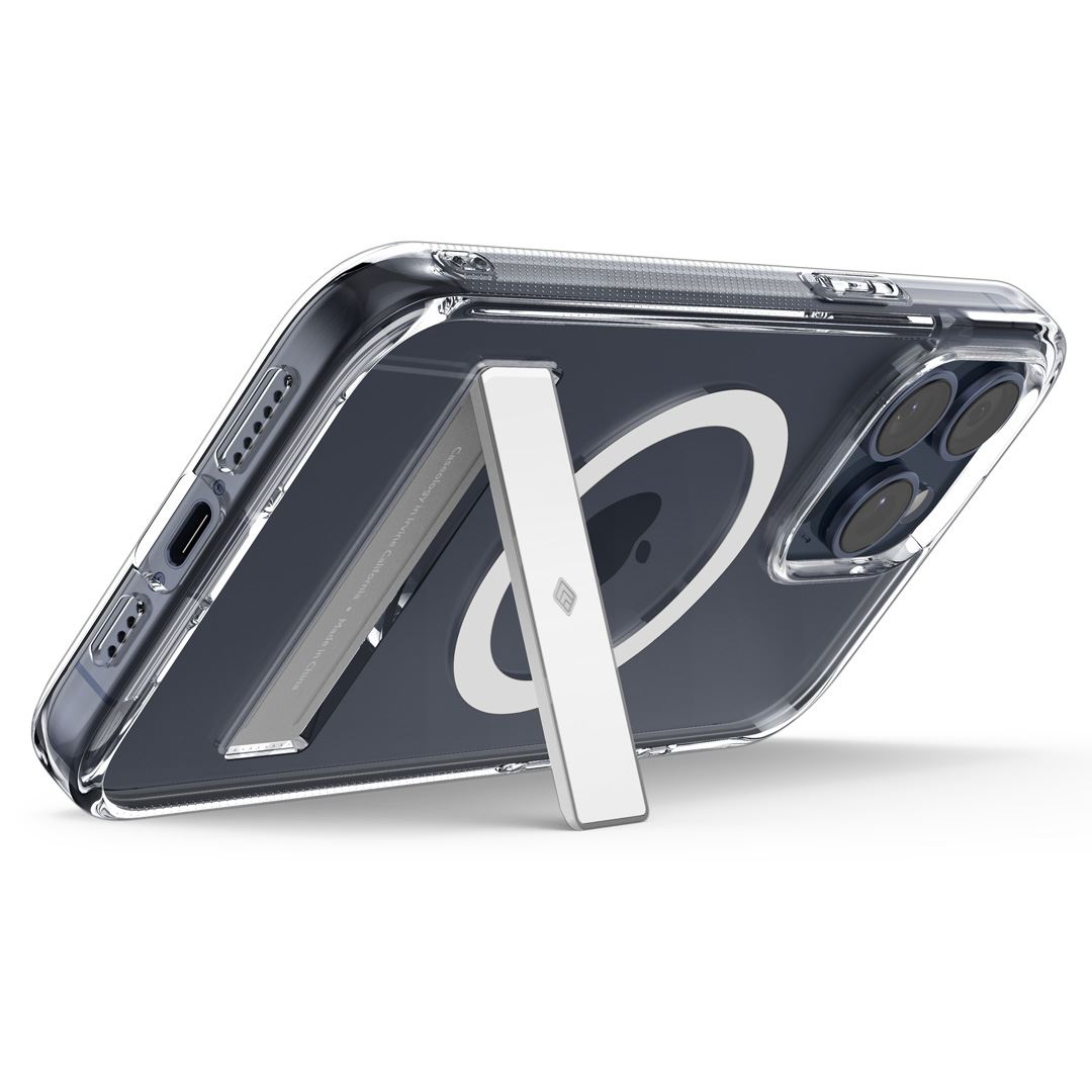 Spigen Caseology Capella MagSafe Kickstand, clear white - iPhone 15 Pro (10)