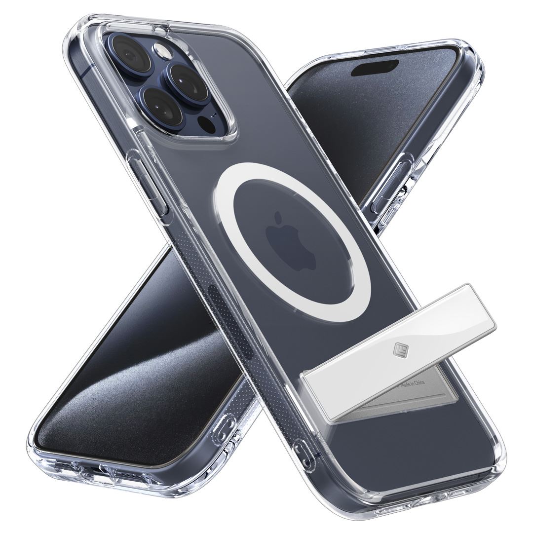 Spigen Caseology Capella MagSafe Kickstand, clear white - iPhone 15 Pro (2)