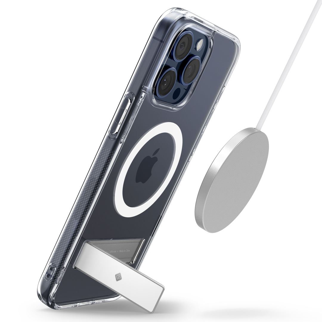 Spigen Caseology Capella MagSafe Kickstand, clear white - iPhone 15 Pro (7)