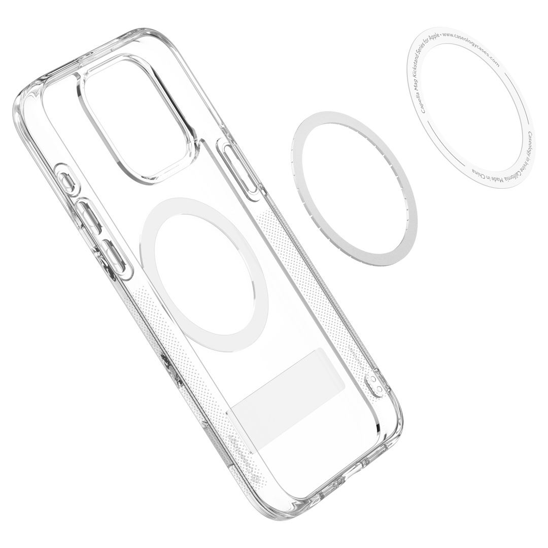 Spigen Caseology Capella MagSafe Kickstand, clear white - iPhone 15 Pro (8)