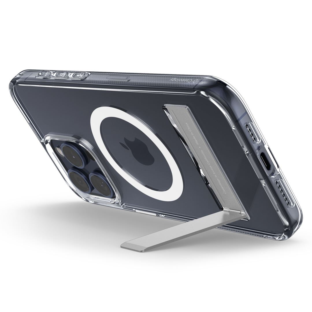 Spigen Caseology Capella MagSafe Kickstand, clear white - iPhone 15 Pro (9)