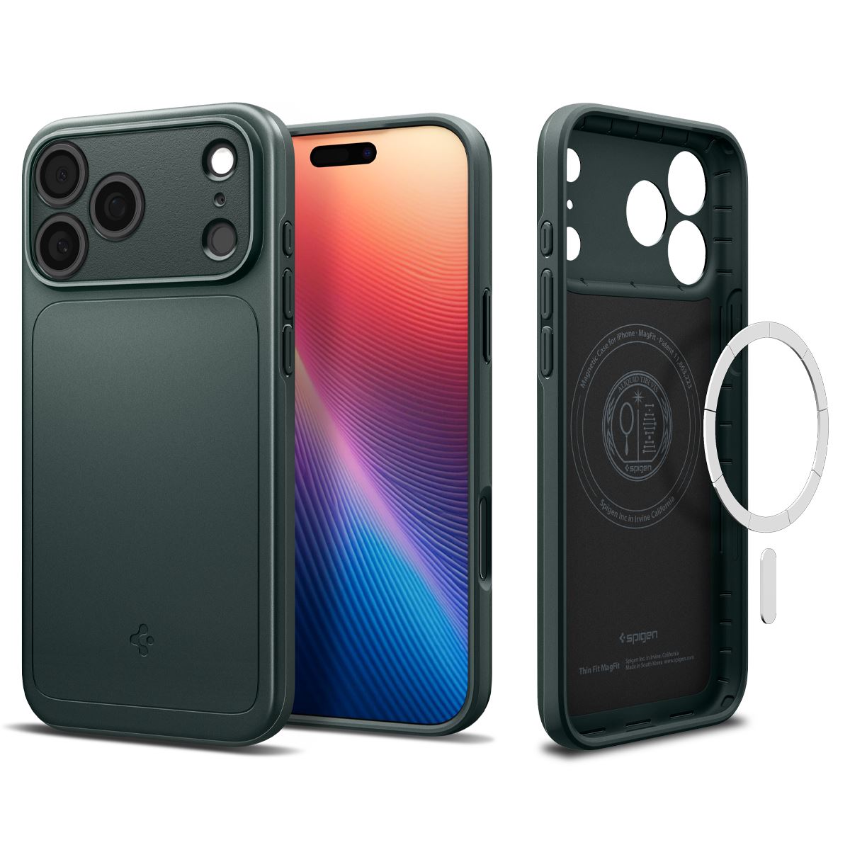 Spigen Thin Fit MagSafe, abyss green - iPhone 17 Pro