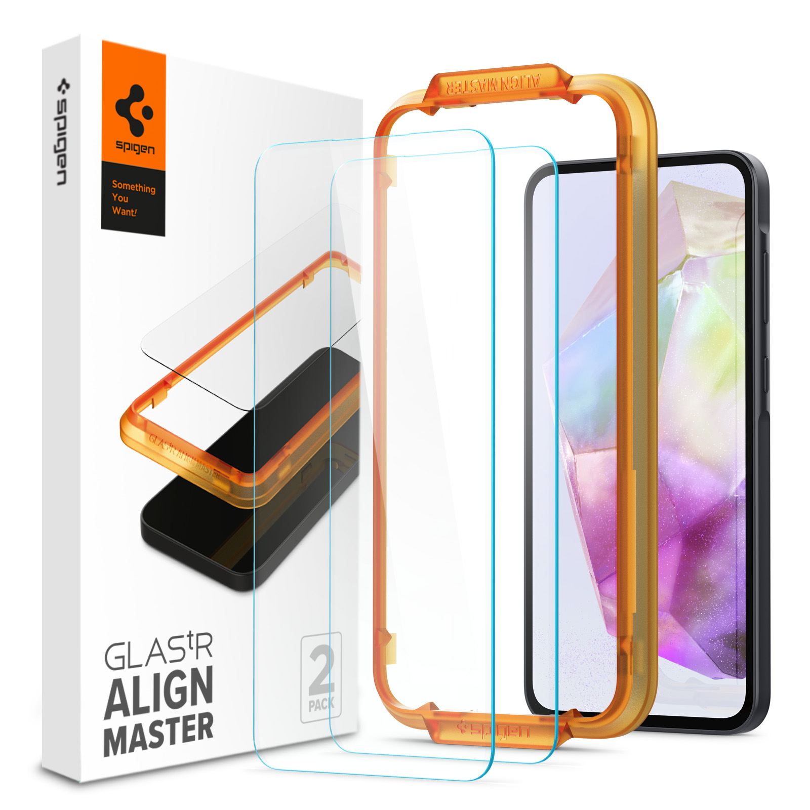 Spigen Glass tR AlignMaster 2 Pack -  Samsung Galaxy A35 (1)