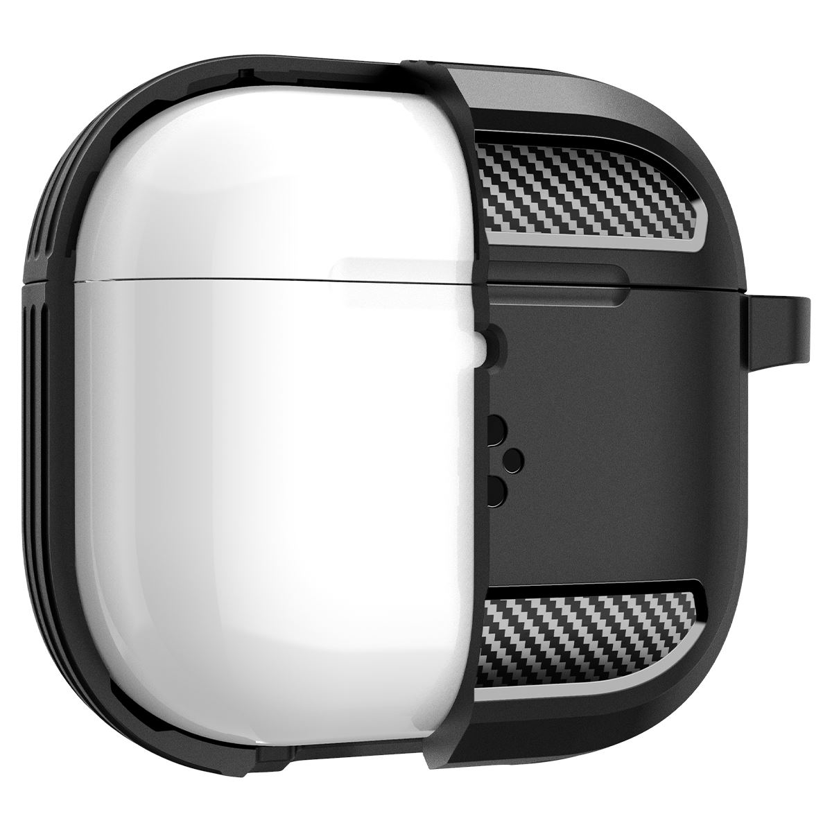 Spigen Rugged Armor, matte black - AirPods 4 (7)
