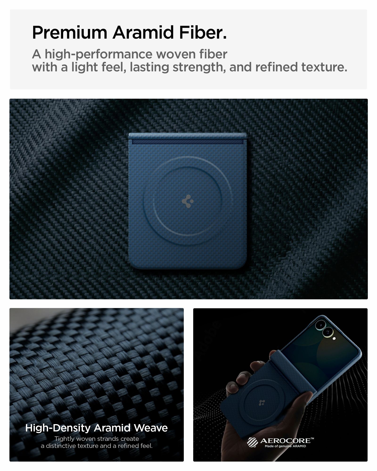 Spigen Air Skin Aramid MagSafe, navy - Samsung Galaxy Z Flip8 (17)