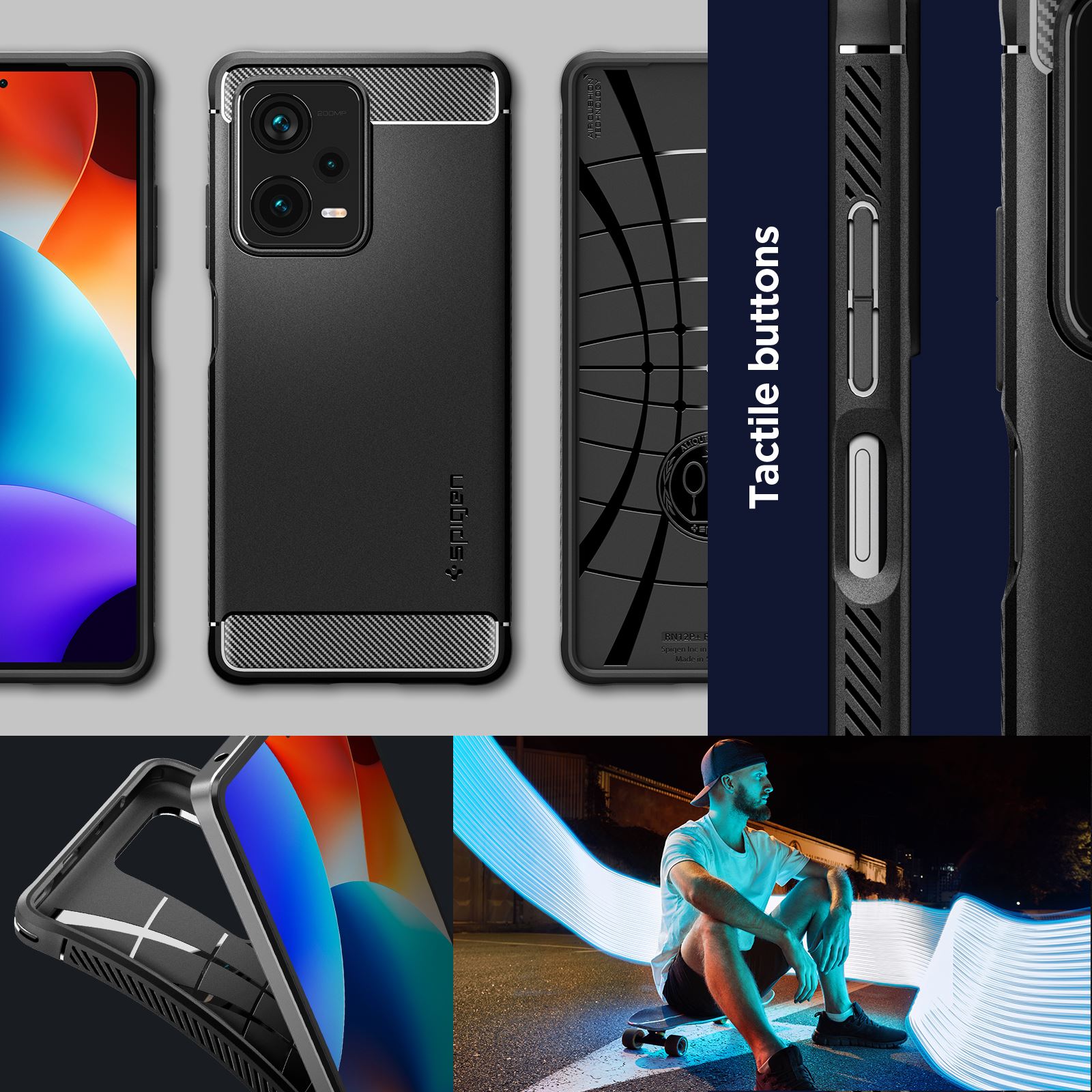 Spigen Rugged Armor, black - Xiaomi Redmi Note 12 Pro+ 5G (17)