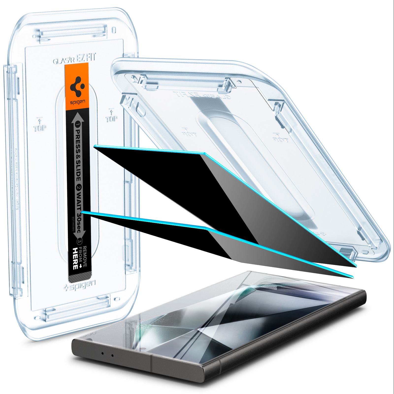 Spigen Glass tR EZ Fit (Privacy) 2 Pack - Samsung Galaxy S24 Ultra  (14)