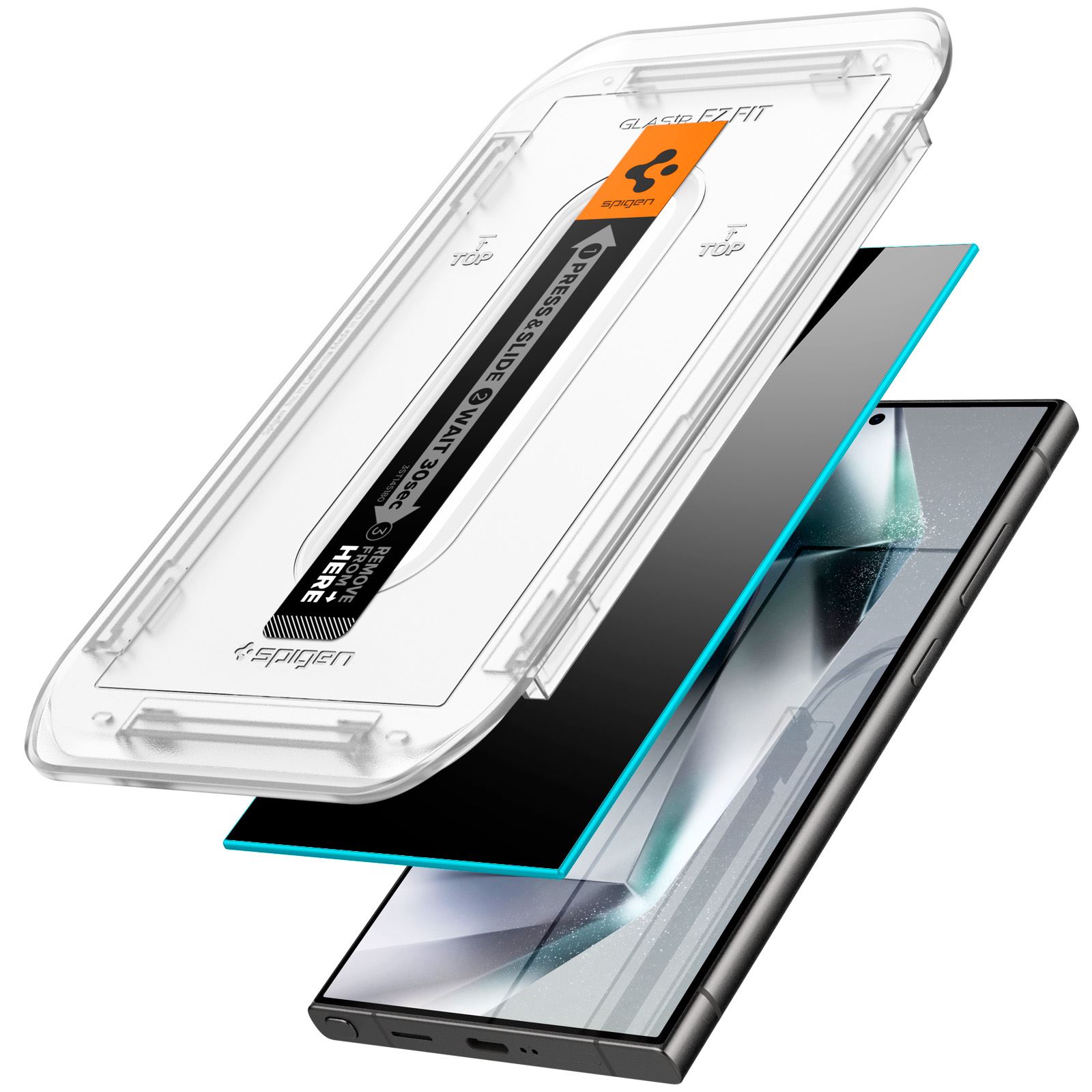 Spigen Glass tR EZ Fit (Privacy) 2 Pack - Samsung Galaxy S24 Ultra  (2)