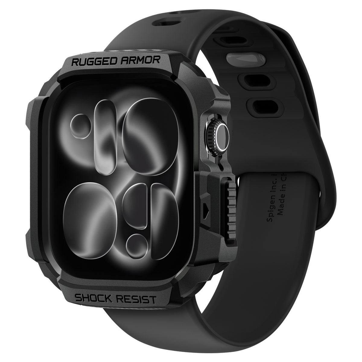 Spigen Rugged Armor 2, matte black - Apple Watch 11 42mm (1)