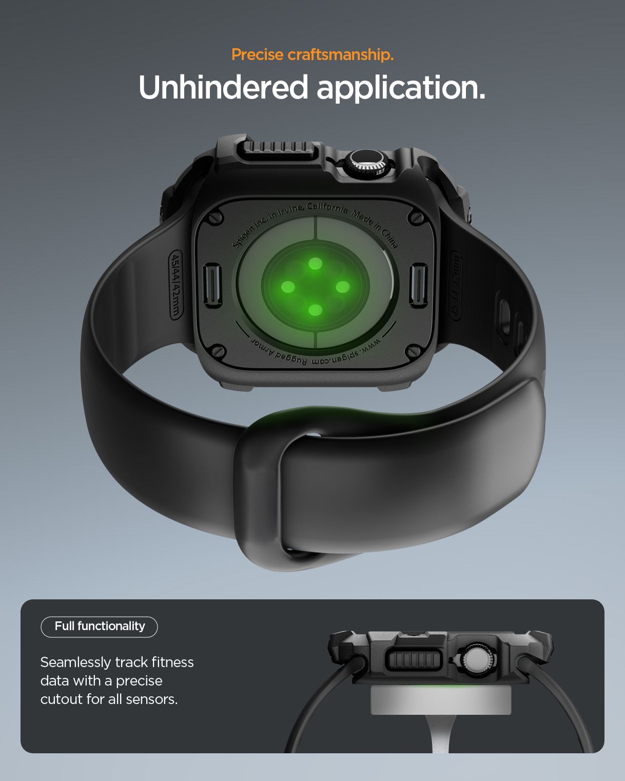 Spigen Rugged Armor 2, matte black - Apple Watch 11 42mm (15)