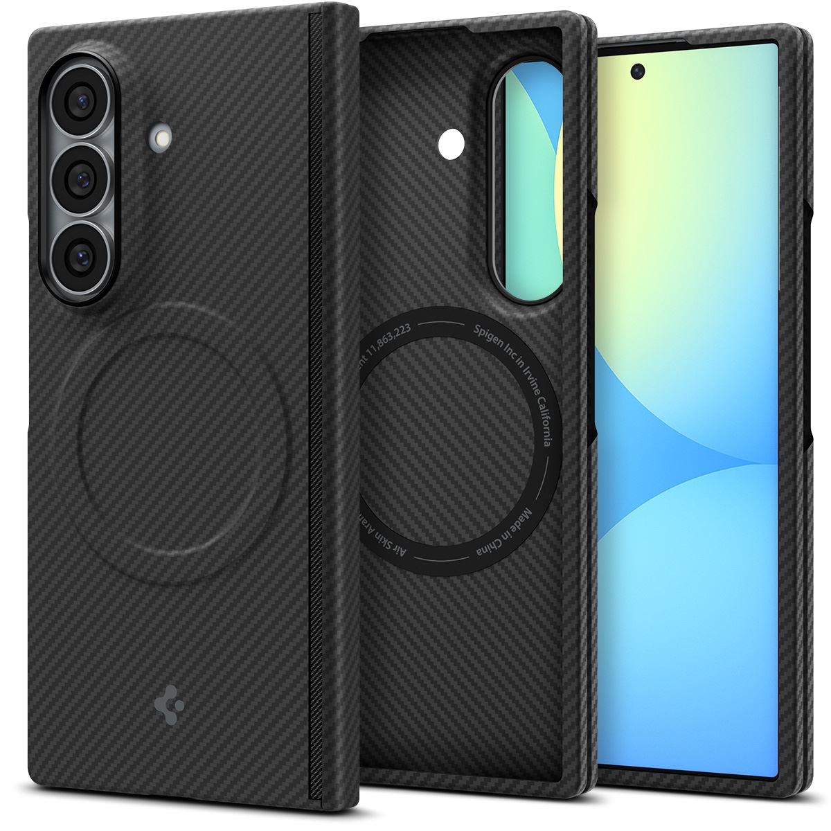 Spigen Air Skin Aramid MagSafe, black - Samsung Galaxy Z Fold8 Ultra (1)