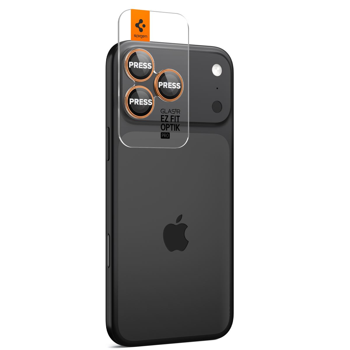 Spigen Glass tR EZ Fit Optik Pro 2 Pack, orange - iPhone 17/16/15/14 Pro / 17/16/15/14 Pro Max (6)