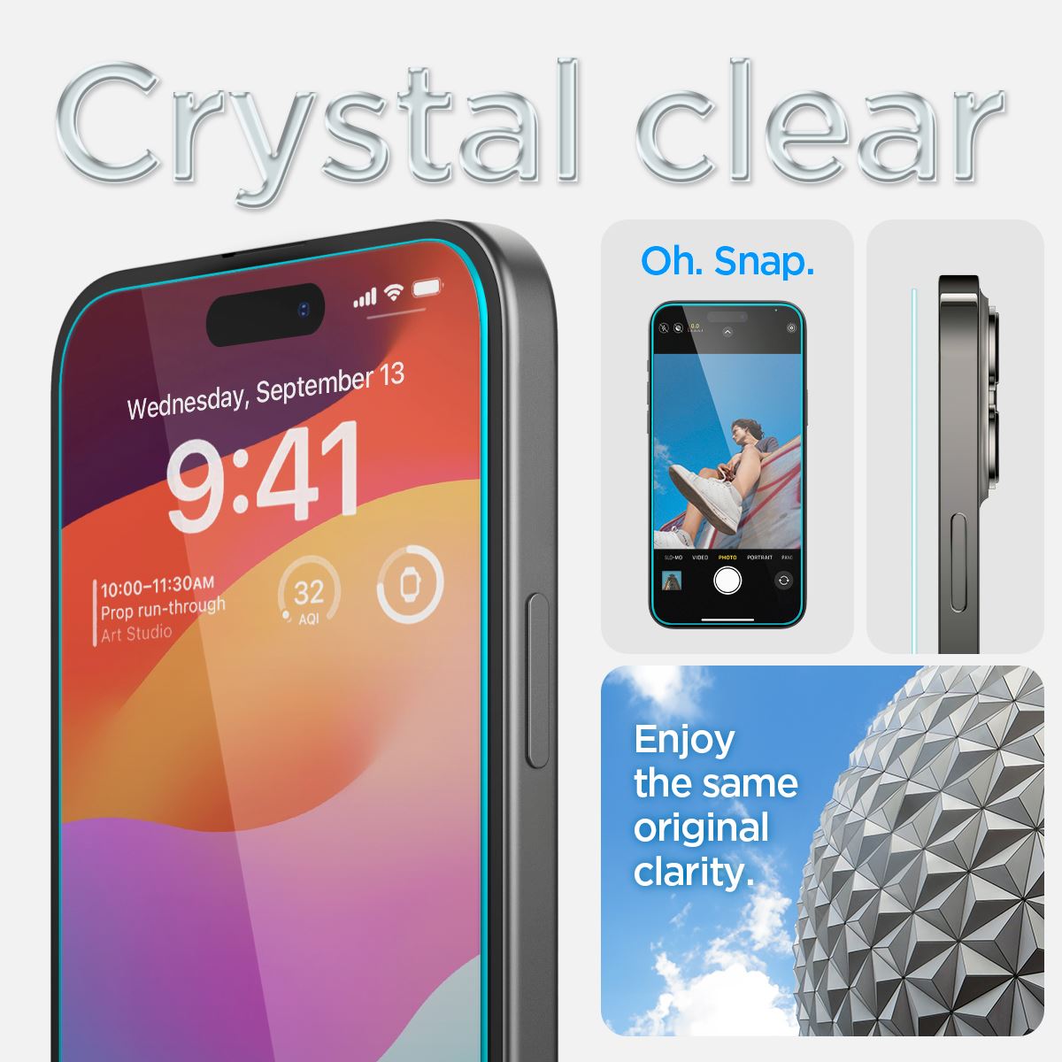 Spigen Glass tR EZ Fit HD 1 Pack, transparency - iPhone 16/15 (10)
