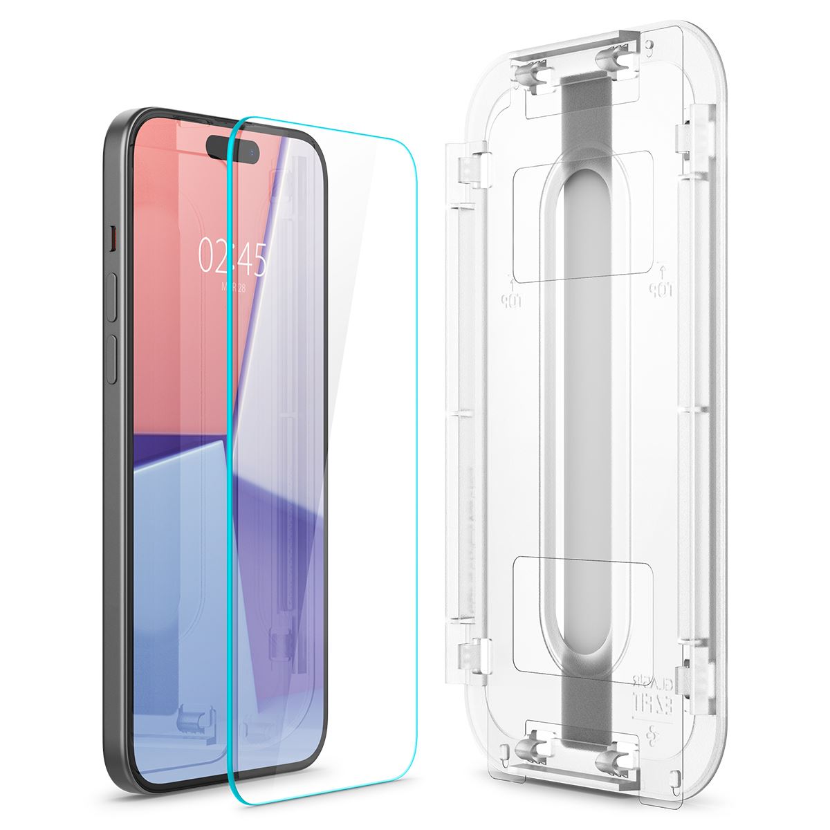 Spigen Glass tR EZ Fit HD 1 Pack, transparency - iPhone 16/15 (3)