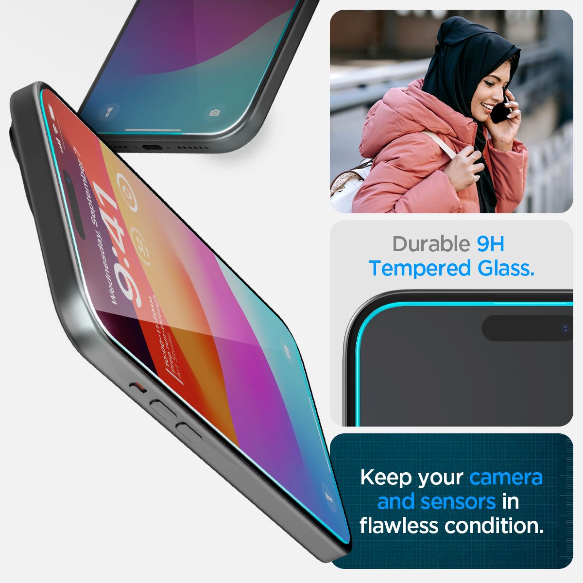 Spigen Glass tR EZ Fit HD 1 Pack, transparency - iPhone 16/15 (9)