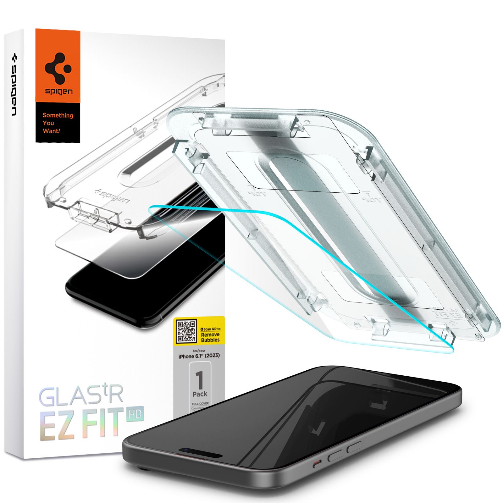 Spigen Glass tR EZ Fit HD 1 Pack, transparency - iPhone 16/15