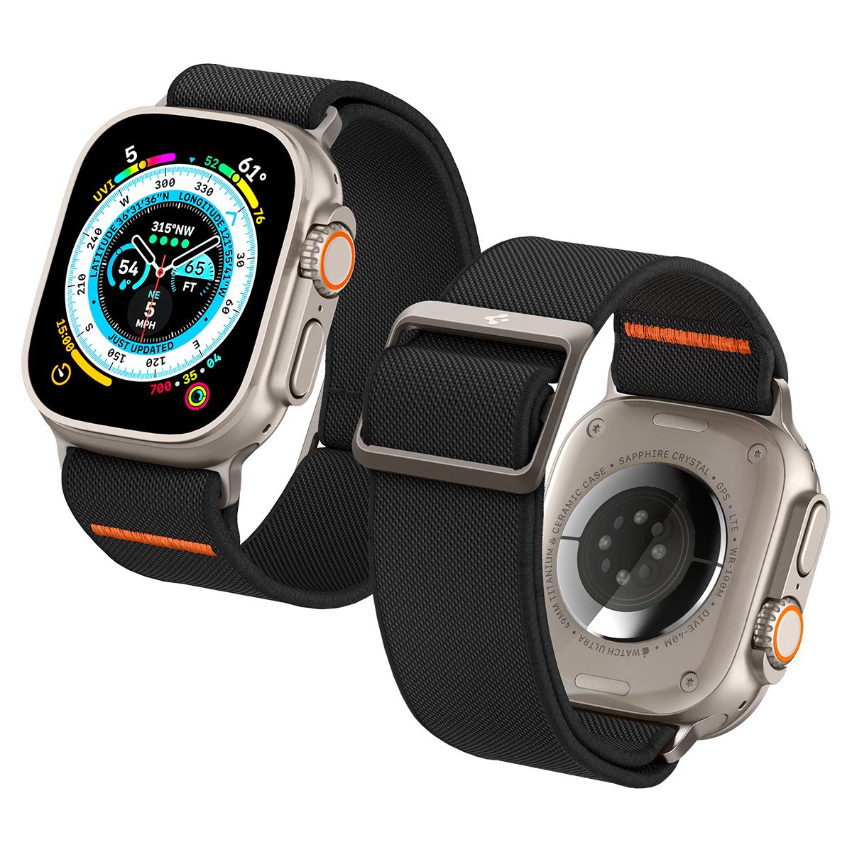 Spigen Lite Fit Ultra, black - Apple Watch 49mm/46mm/45mm/44mm/42mm (2)