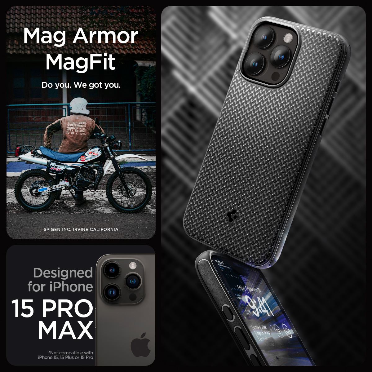 Spigen Mag Armor MagSafe, matte black - iPhone 15 Pro Max (9)