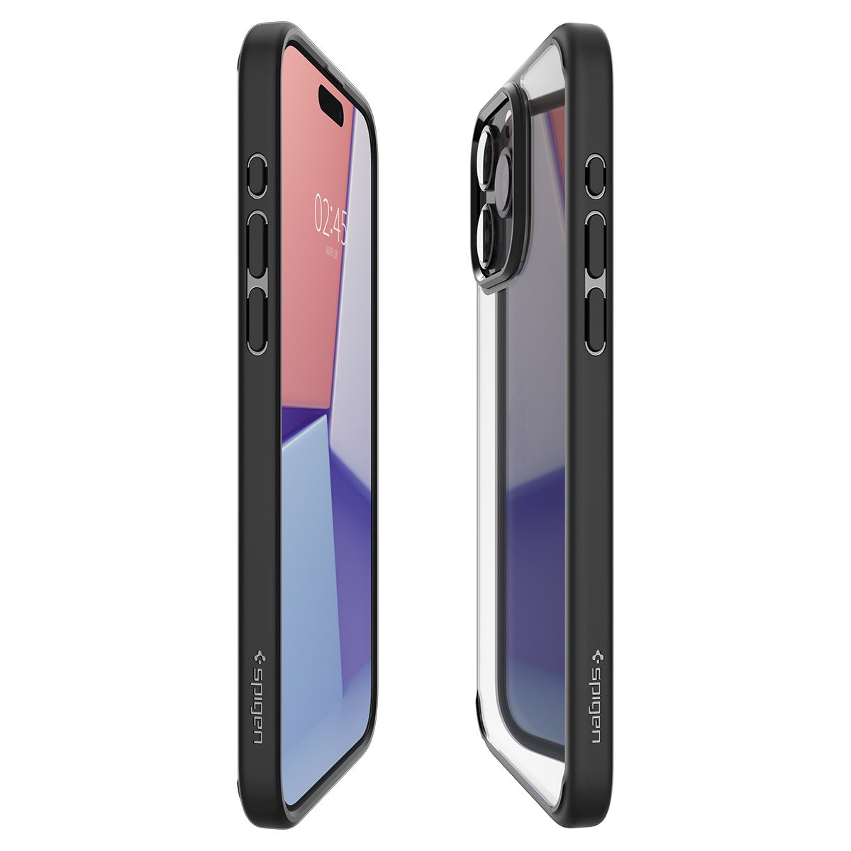 Spigen Crystal Hybrid, matte black - iPhone 15 Pro Max (9)