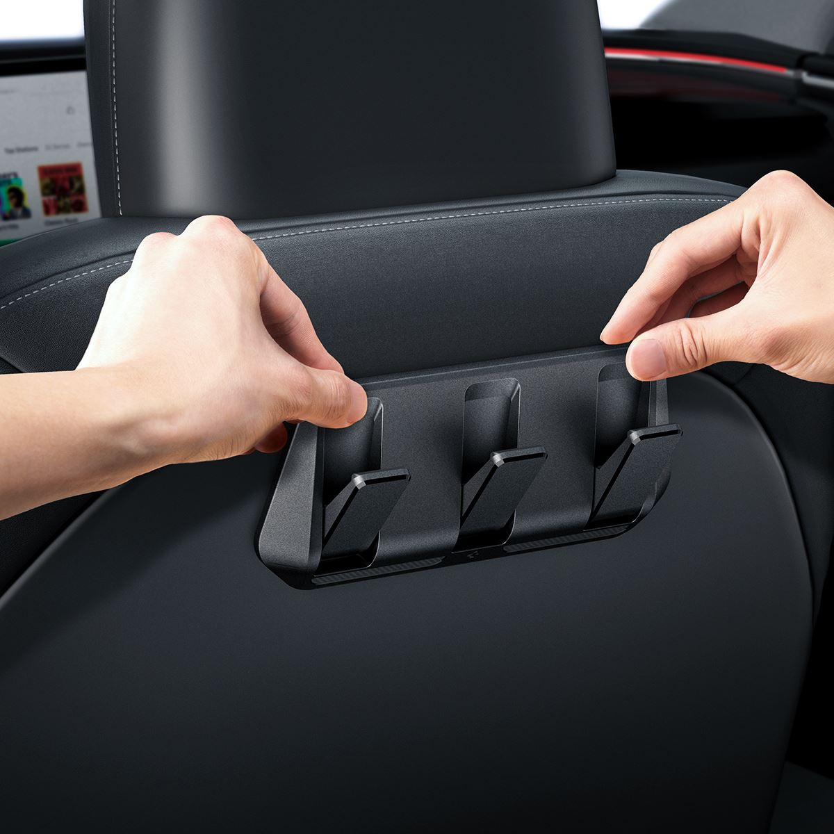 Spigen Tesla Car Seat Hook Holder, black - Tesla Model Y/3 (16)