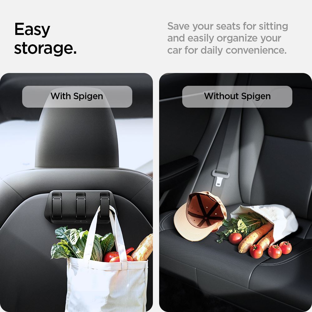 Spigen Tesla Car Seat Hook Holder, black - Tesla Model Y/3 (24)