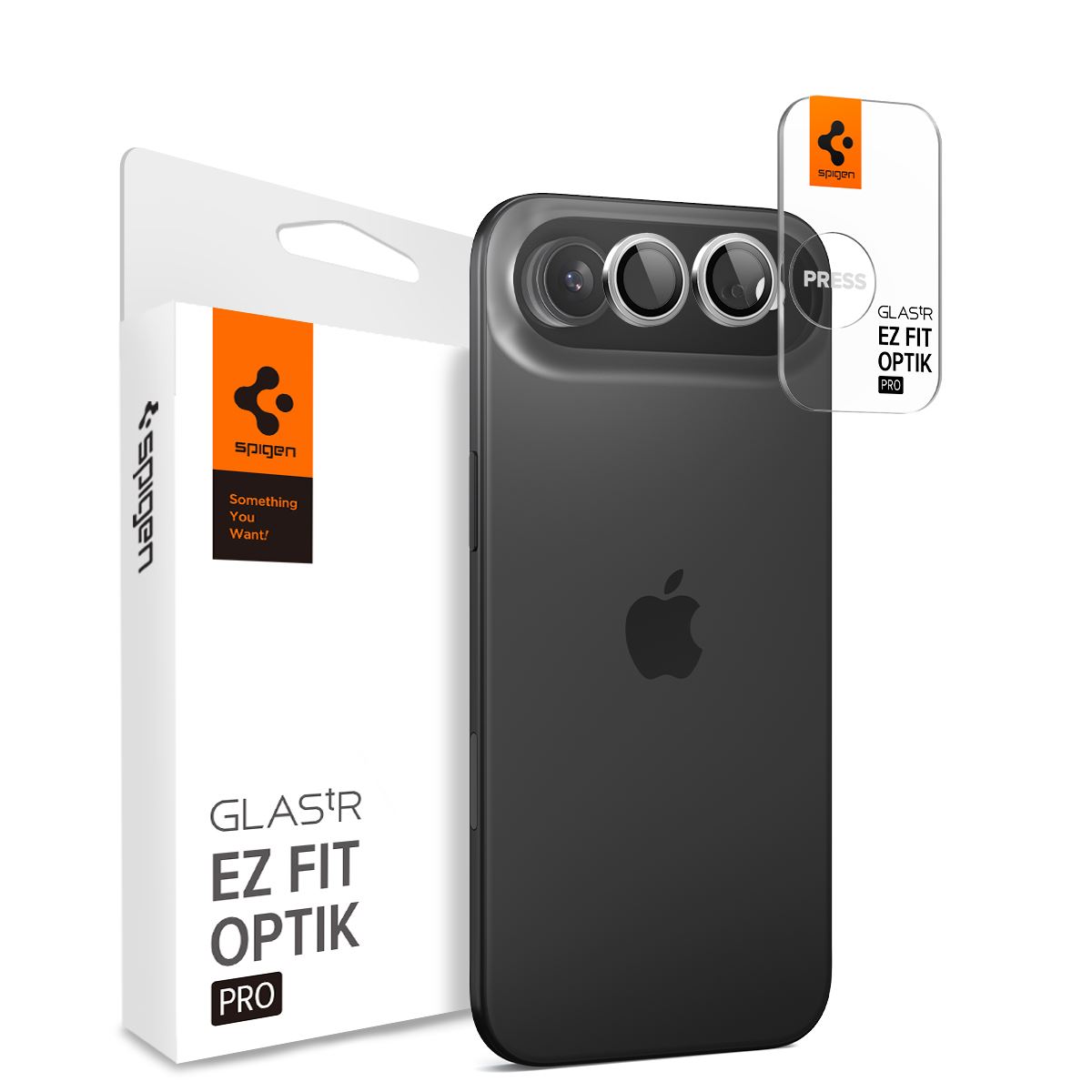 Spigen Glass tR EZ Fit Optik Pro 2 Pack, silver - iPhone Air (1)