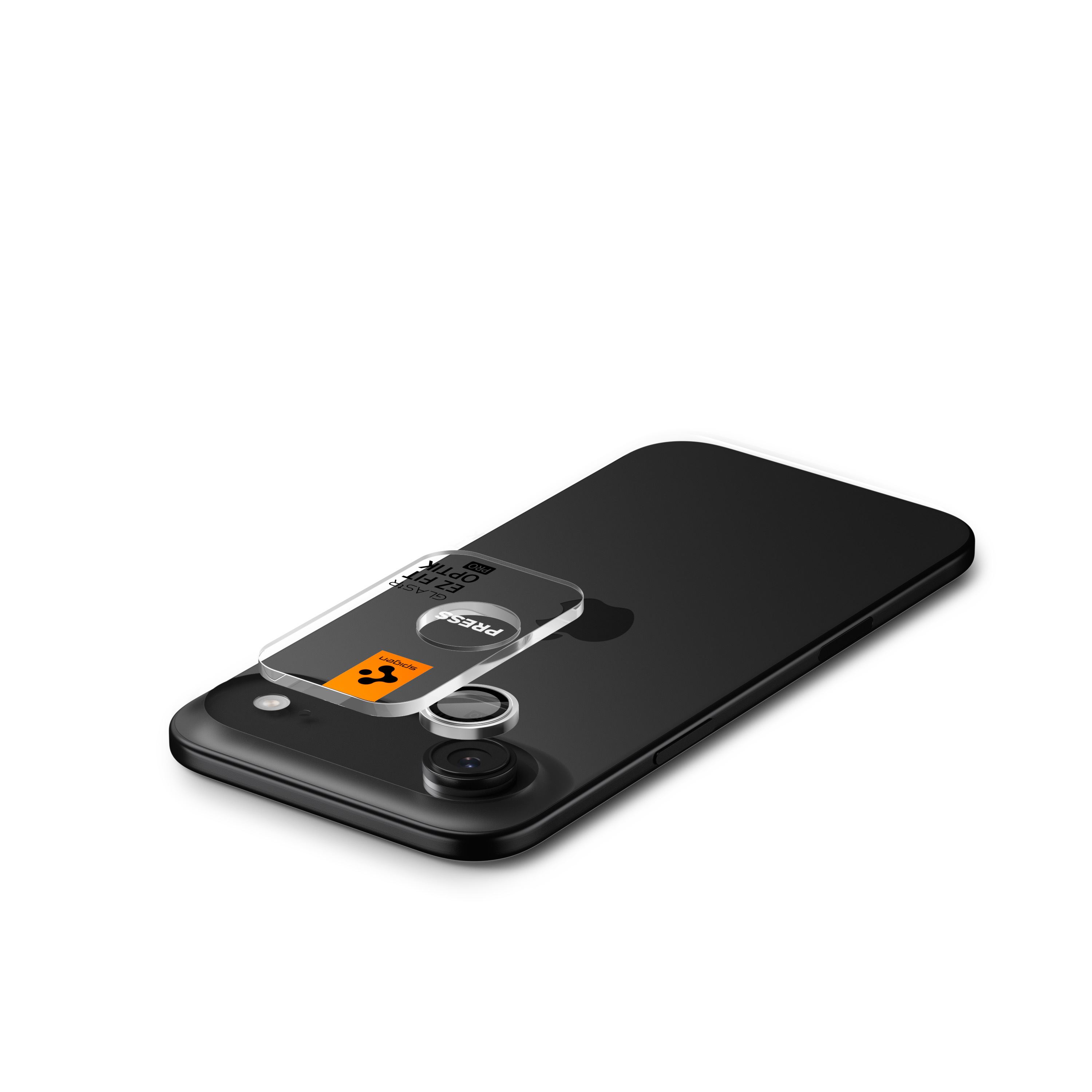 Spigen Glass tR EZ Fit Optik Pro 2 Pack, silver - iPhone Air (5)