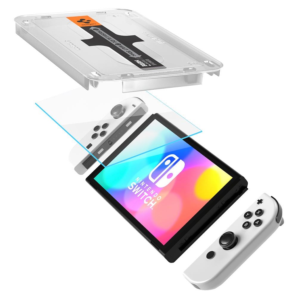 Spigen Glass tR EZ Fit 2 Pack - Nintendo Switch OLED (4)