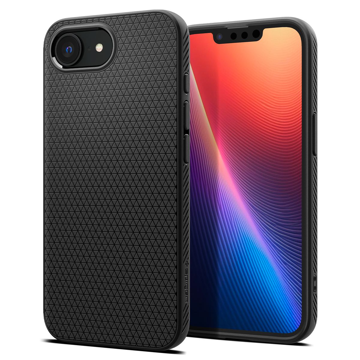 Spigen Liquid Air, matte black - iPhone 16e (1)