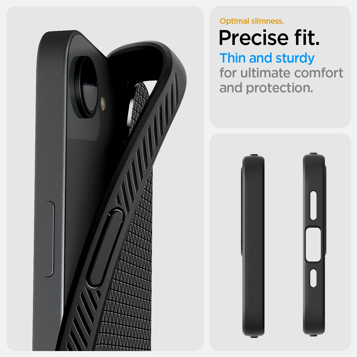 Spigen Liquid Air, matte black - iPhone 16e (19)