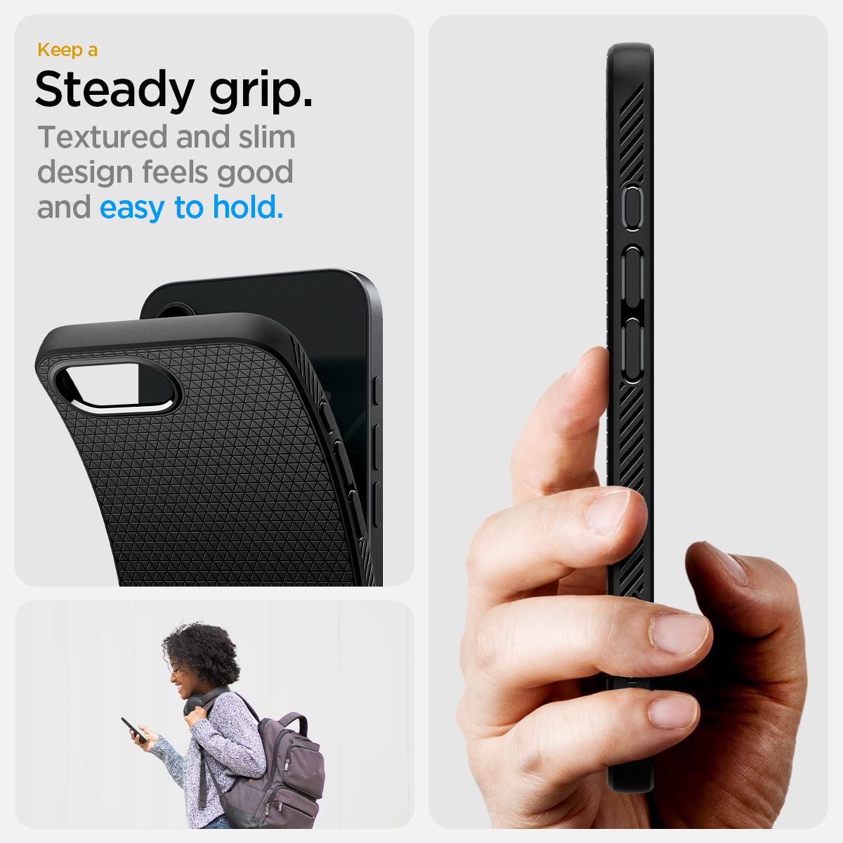 Spigen Liquid Air, matte black - iPhone 16e (21)