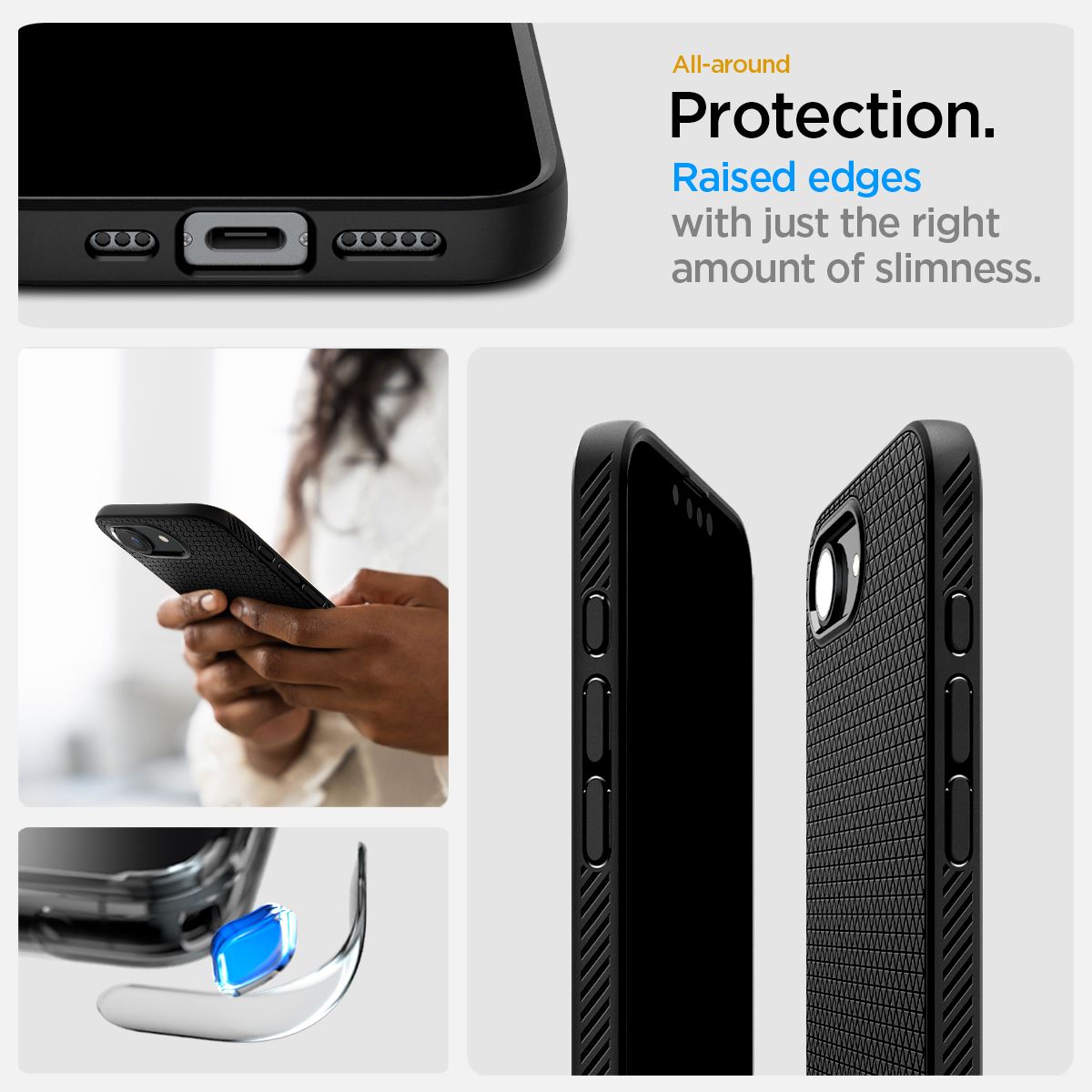 Spigen Liquid Air, matte black - iPhone 16e (22)