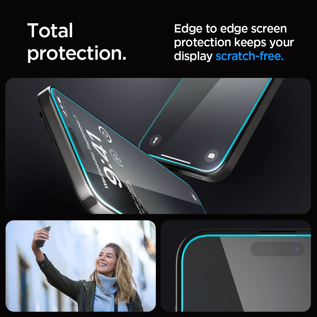 Spigen Glass tR EZ Fit 2 Pack, transparency - iPhone 15 Pro Max (11)
