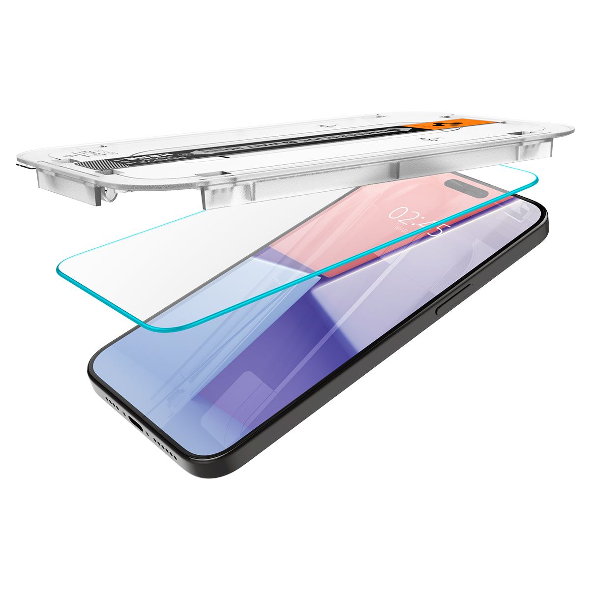 Spigen Glass tR EZ Fit 2 Pack, transparency - iPhone 15 Pro Max (6)
