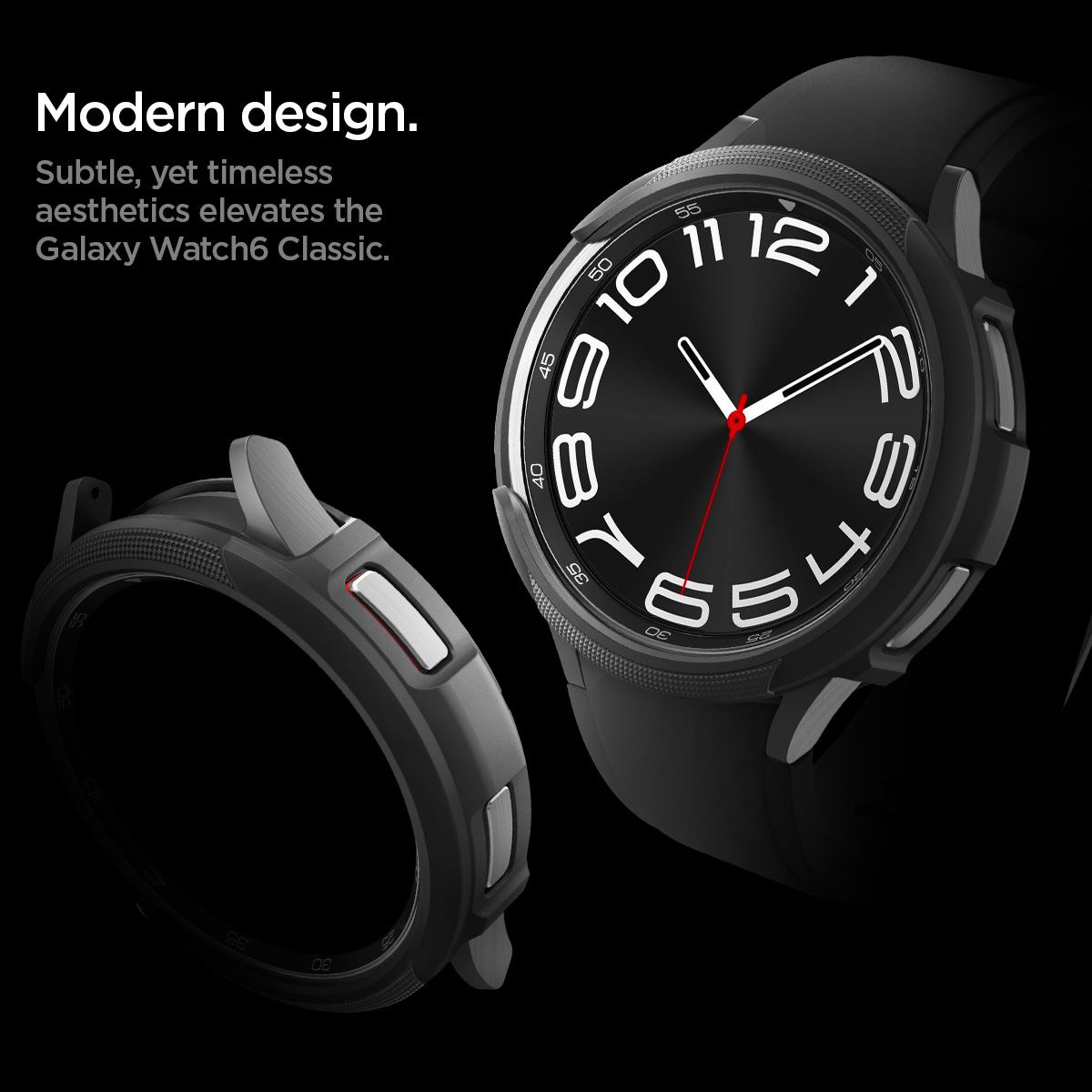Spigen Liquid Air, matte black - Samsung Galaxy Watch6 Classic 43mm (15)