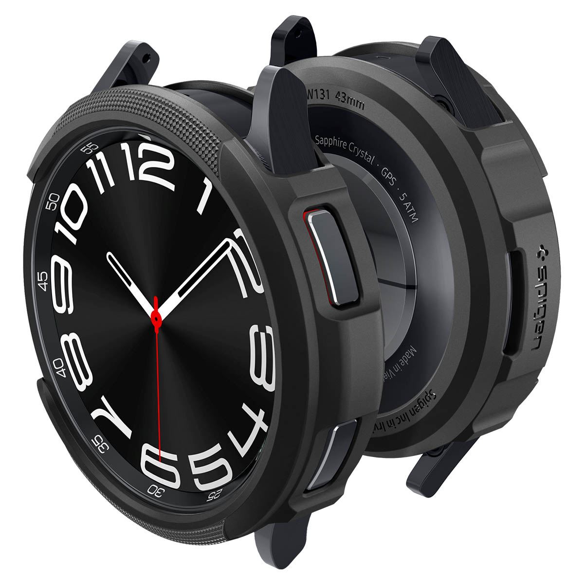 Spigen Liquid Air, matte black - Samsung Galaxy Watch6 Classic 43mm (7)