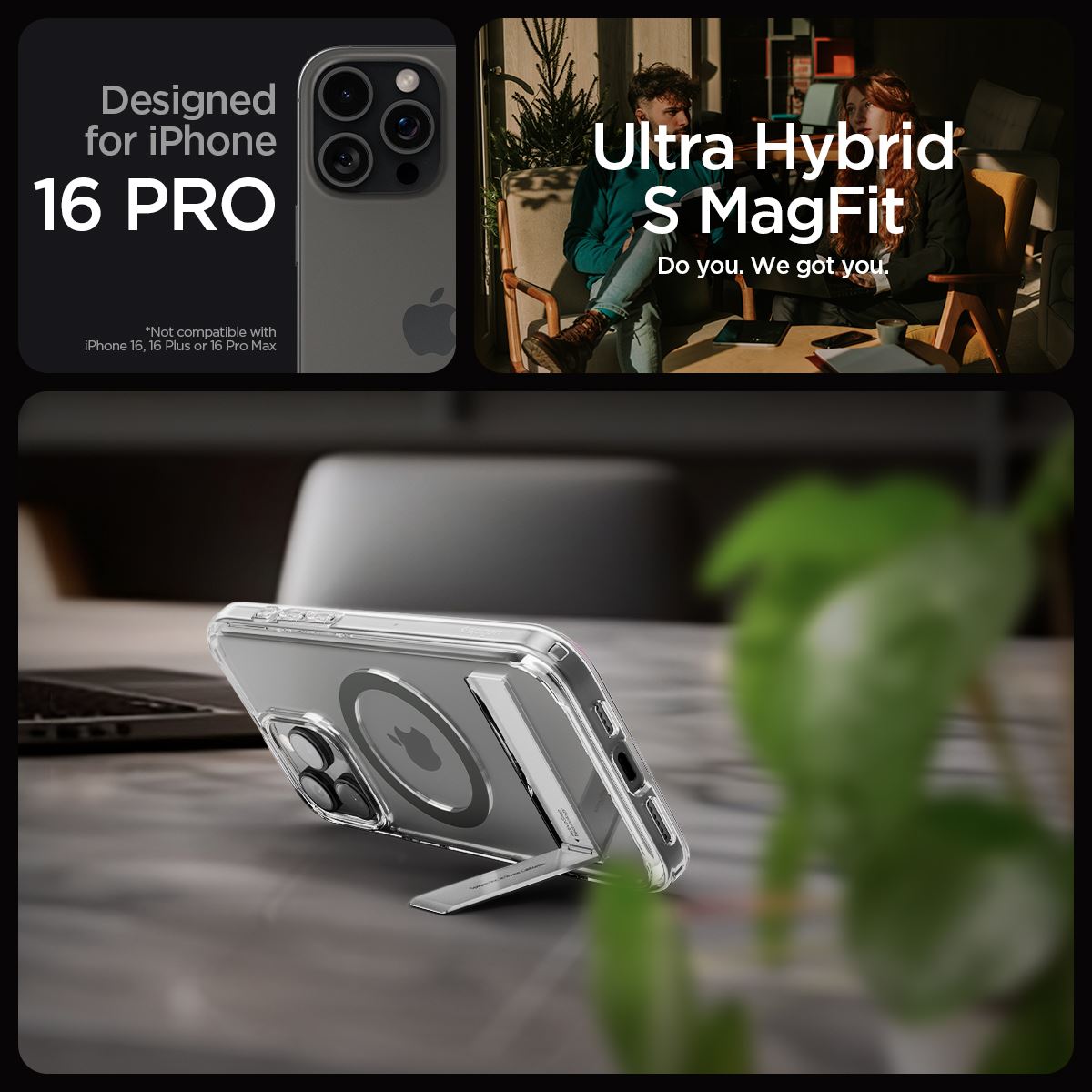 Spigen Ultra Hybrid S MagSafe, graphite - iPhone 16 Pro (5)