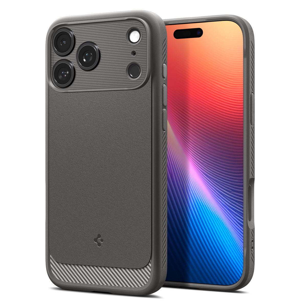 Spigen Rugged Armor MagSafe, gray - iPhone 17 Pro