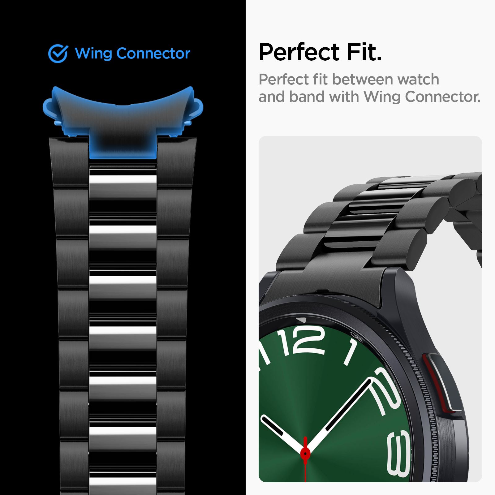 Spigen Modern Fit 316L Band, black - Samsung Galaxy Watch6 Classic 47mm (7)