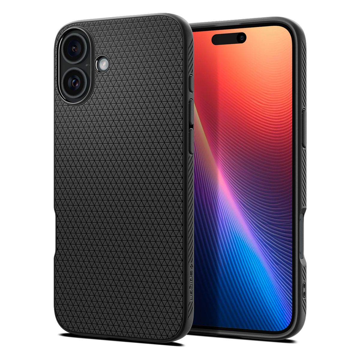 Spigen Liquid Air, matte black - iPhone 16 (1)
