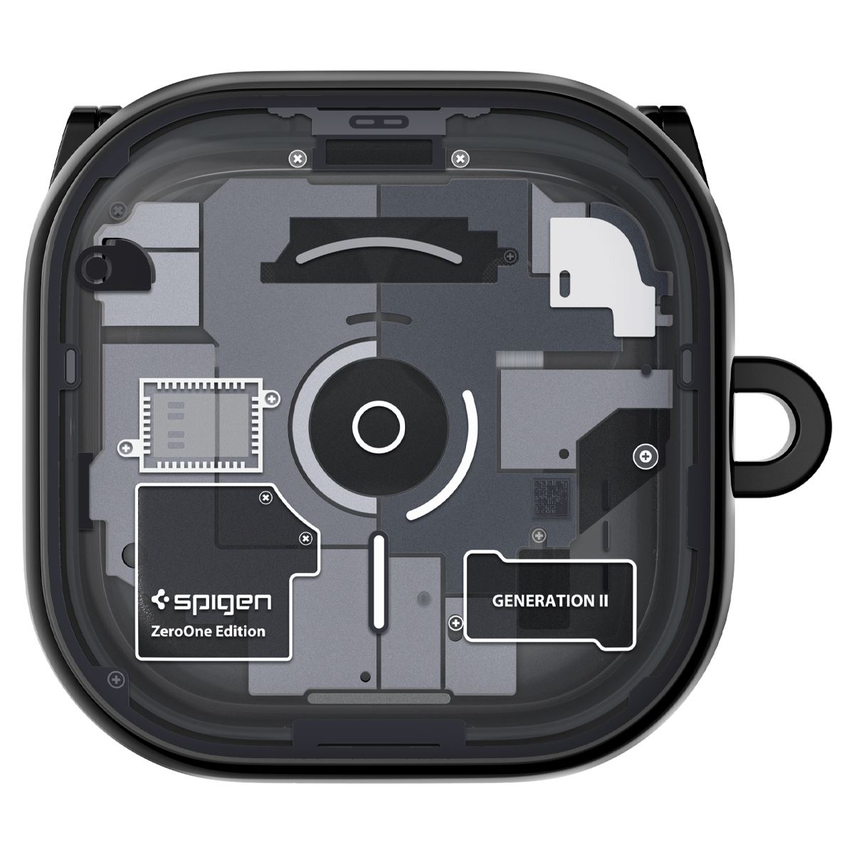 Spigen Ultra Hybrid, zero one black - Samsung Galaxy Buds 4 Pro/4 (2)