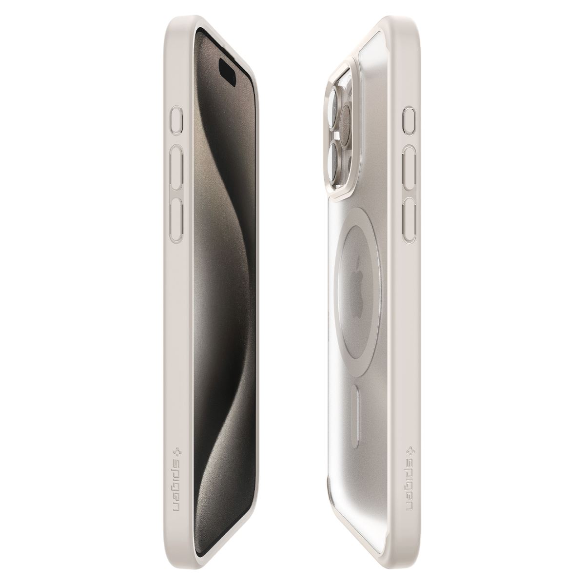 Spigen Ultra Hybrid MagSafe, frost natural titanium - iPhone 15 Pro (5)