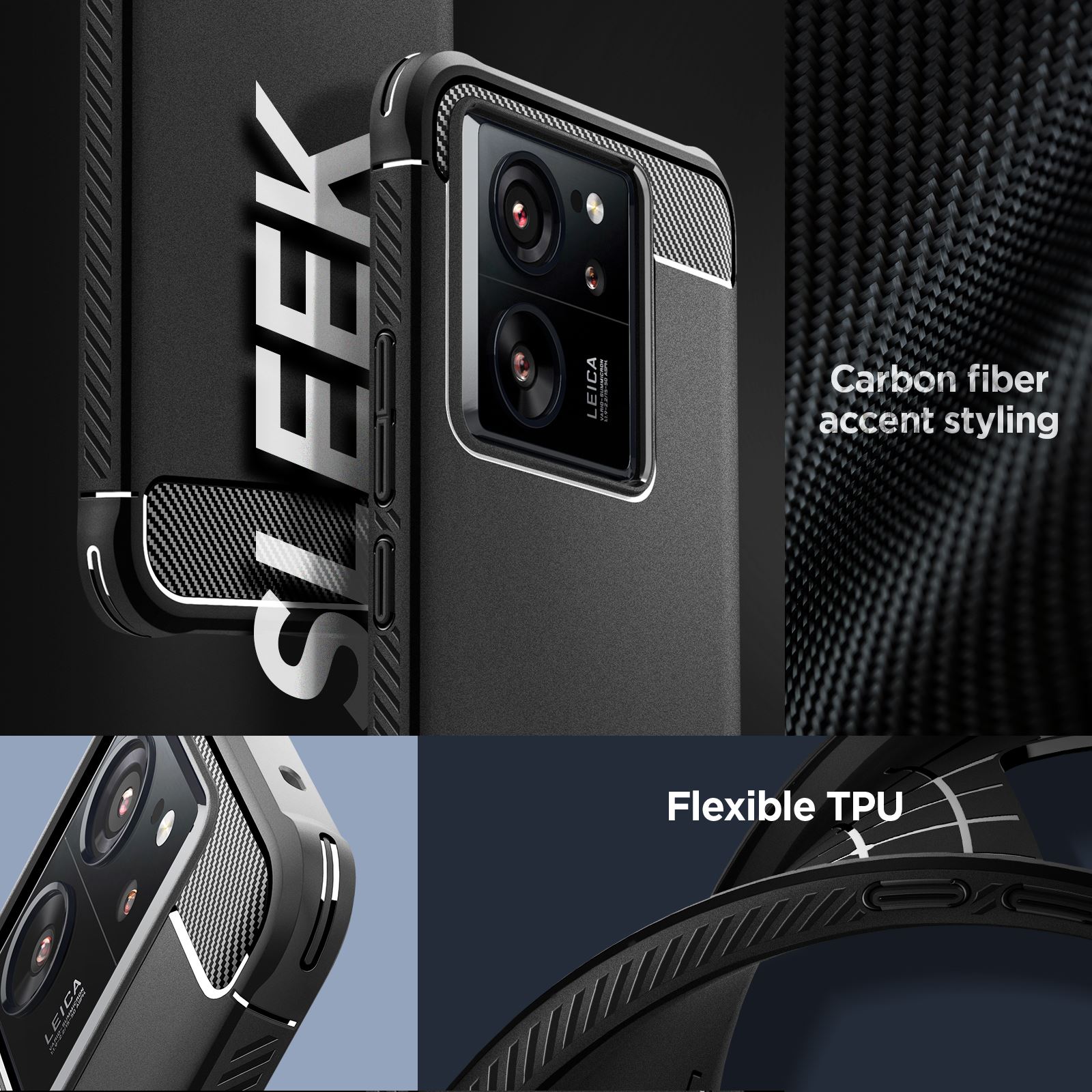 Spigen Rugged Armor, matte black - Xiaomi 13T Pro/13T (15)
