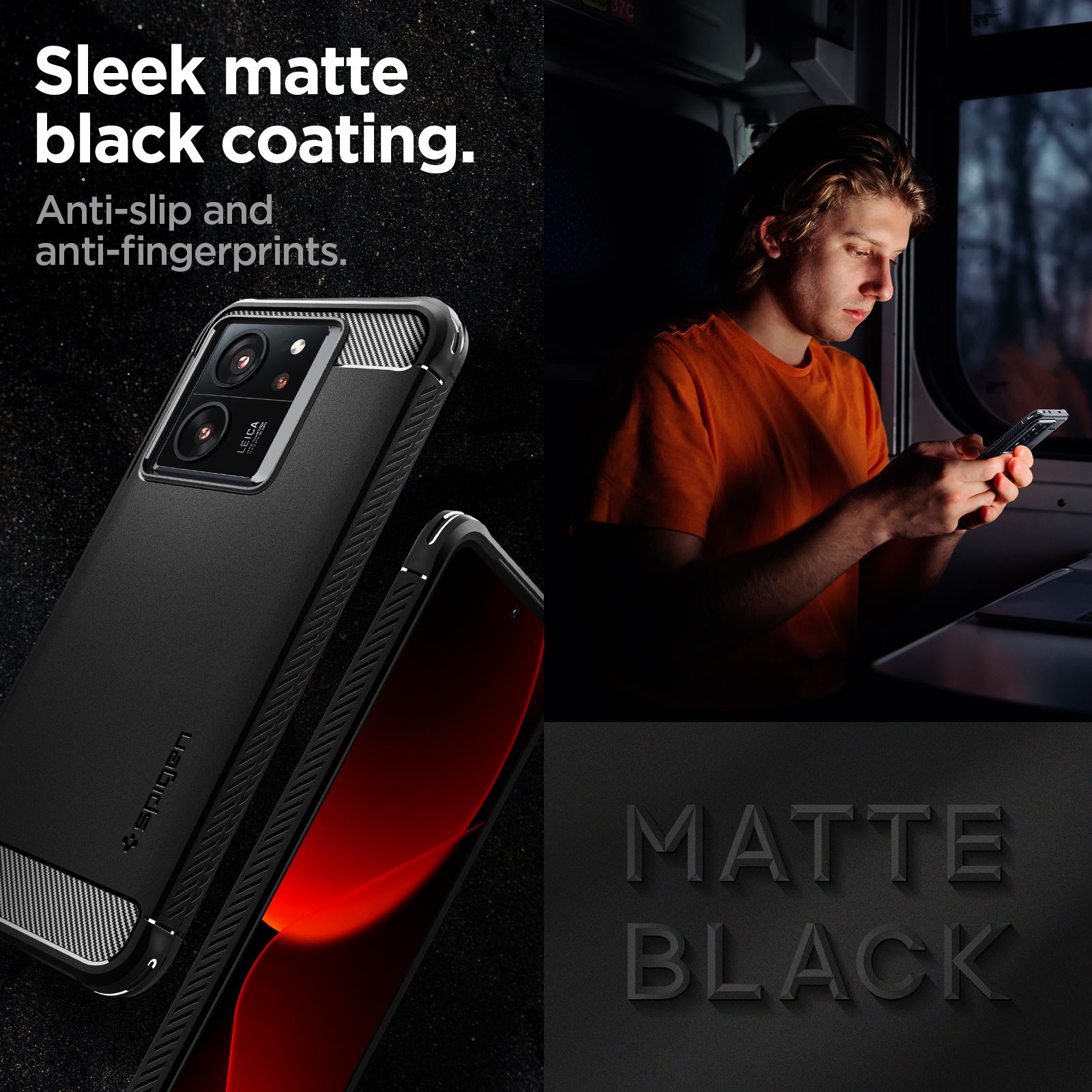Spigen Rugged Armor, matte black - Xiaomi 13T Pro/13T (16)