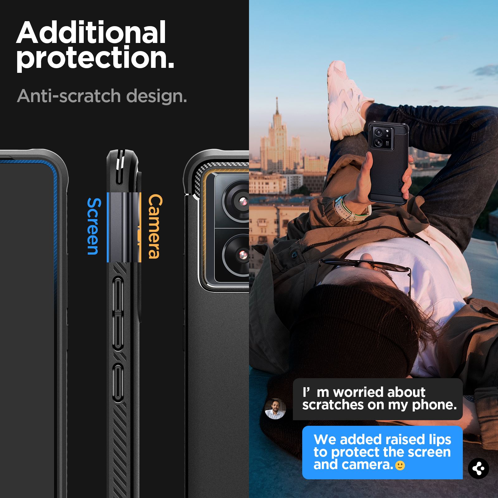 Spigen Rugged Armor, matte black - Xiaomi 13T Pro/13T (18)