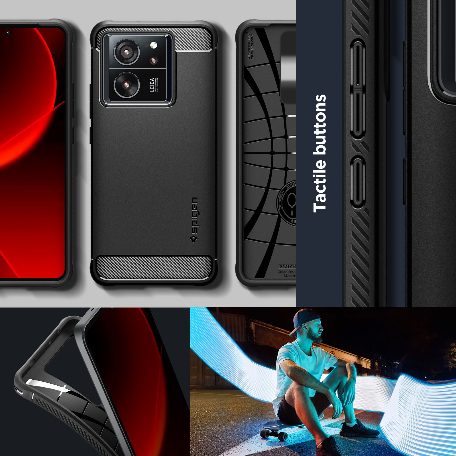 Spigen Rugged Armor, matte black - Xiaomi 13T Pro/13T (19)