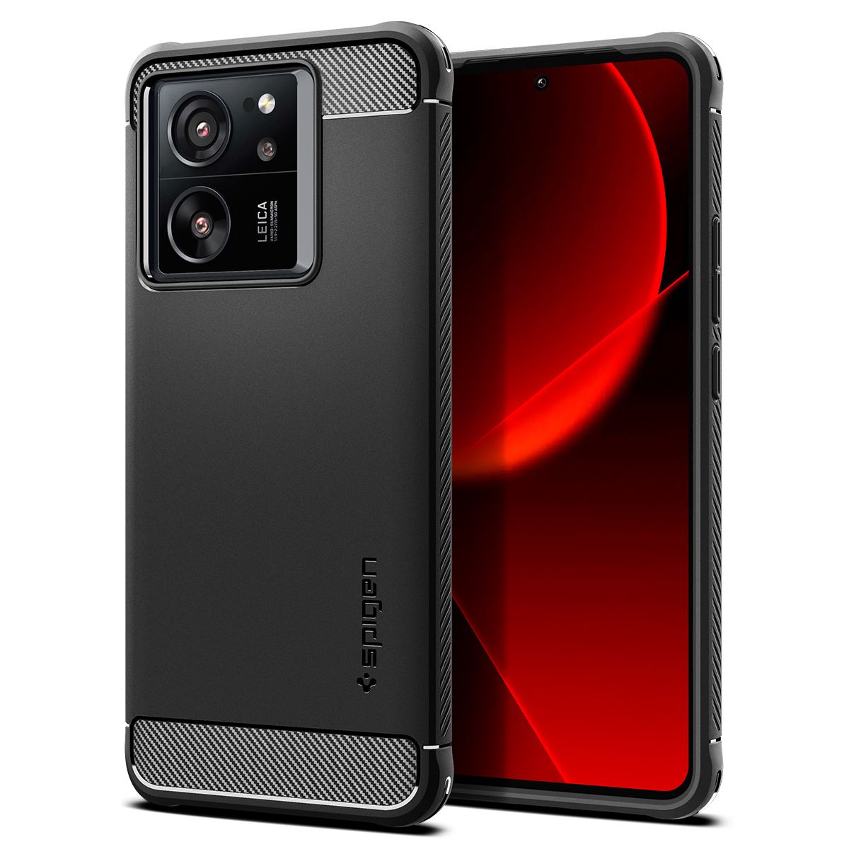 Spigen Rugged Armor, matte black - Xiaomi 13T Pro/13T